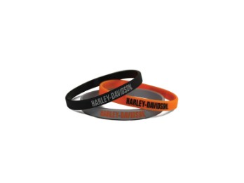 Wristband H-D Black, Orange, Gray