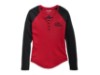 96449-23VW/000M, Henley-Knit,red Colorblock