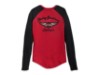 96449-23VW/000M, Henley-Knit,red Colorblock