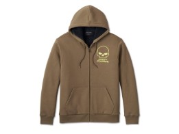 Willi G Skull Sherpa Zip-Up Hoodie