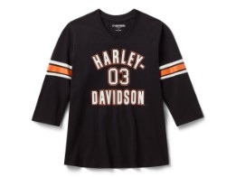 H-D® Essential - Shirt mit 3/4 Arm - Schwarz