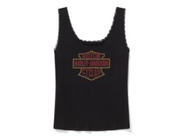 Bling Bar & Shield Lace - Top - Schwarz 