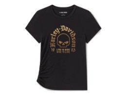 Willie G™ Skull Hi-Lo - T-Shirt - Schwarz 