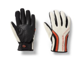 Miss Enthusiast Dyna - Motorradhandschuhe - Weiß/Orange 