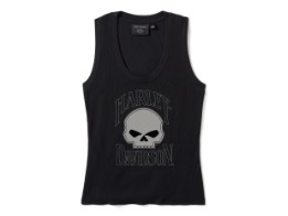 Willie G™ Skull Ribbed - Tanktop - Schwarz  
