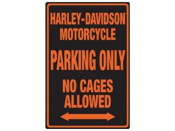 HD Black No Cages Sign