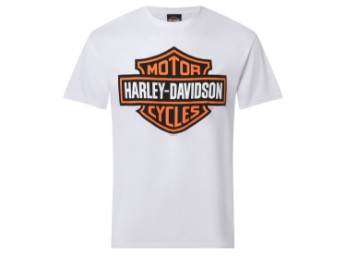 B&S Orange on White - T-Shirt - Weiß 