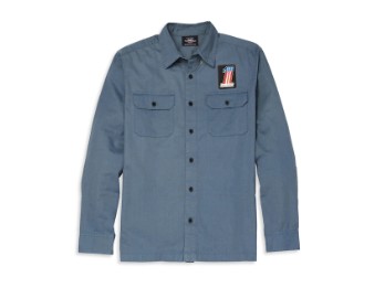 Shirt-Woven,blue