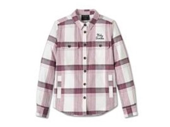 Shirt Jacket-Woven,purple/whit