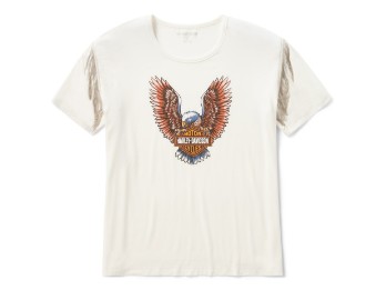 Vintage Fringe Upswept Eagle - T-Shirt - Weiß 