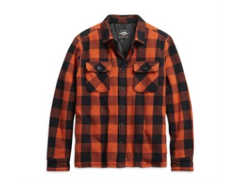 Shirt Jacket-Woven,orange Plai