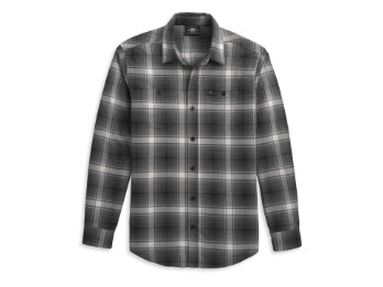 Shirt-Woven,black/grey Plaid