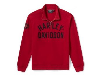 H-D® Essential - 1/4 Zip Pullover - Rot 