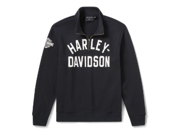H-D® Essential - 1/4 Zip Pullover - Schwarz 