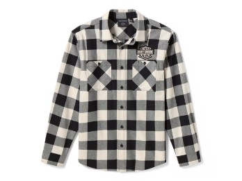 H-D® Essential Buffalo Check - Hemd - Schwarz/Weiß 