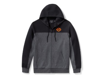 H-D® Tech Gaiter - Zip Hoodie - grau/schwarz