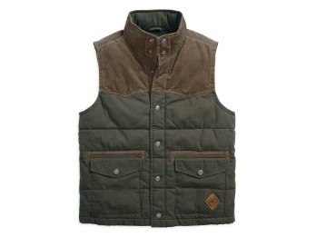 VEST-BL,OUT,FLANNEL,LINED,GREE