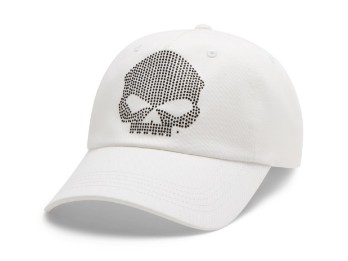 Willie G™ Bling Skull - Baseball Mütze - Weiß 