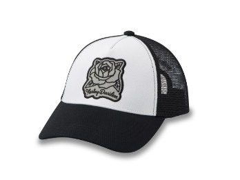 Rosebud Trucker - Mütze - Schwarz/Weiß 