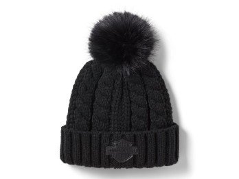 Patch Pom - Mütze - Schwarz 