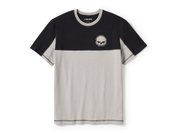 Willie G™ Skull Colorblock - T-Shirt - schwarz/grau