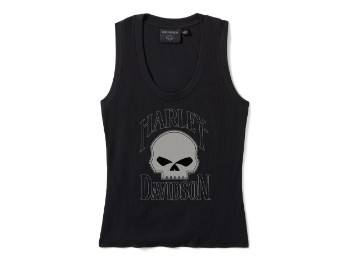 Willie G™ Skull Ribbed - Tanktop - Schwarz  