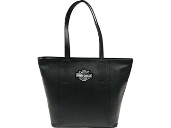 Leather Travel Tote Black