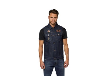 Club Vest Denim - Rokker-Weste - blau 