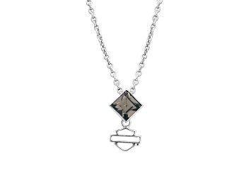 Necklace Black Ice Diamond Shape Crystal