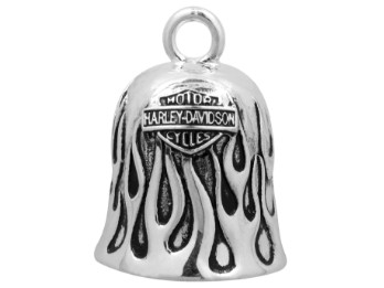 Ride Bell Silver Flames