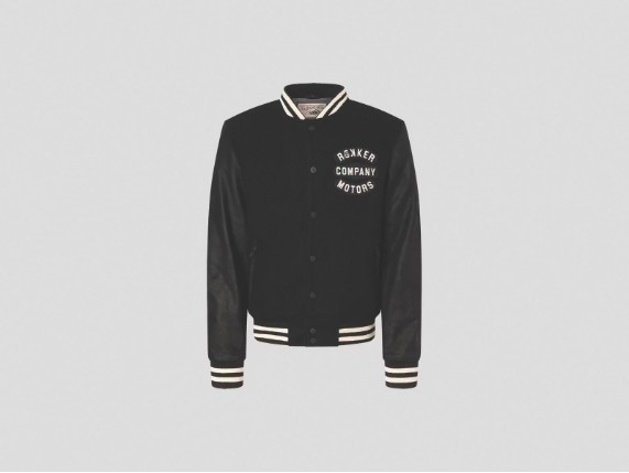 544296-L, College Jacket Black/White