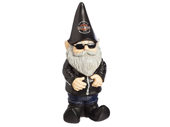 544902-GARDEN, Evergreen, Garden Gnome, Harley-Davi