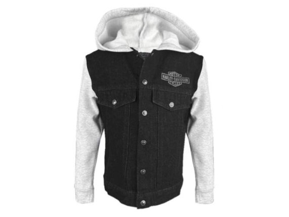 6080213-4/5, Boy Blk Denim Jacket