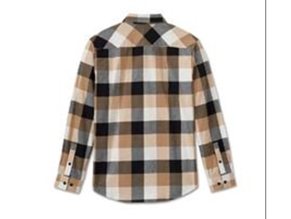 96032-25VM/000L, Shirt-Woven,black/tan Plaid