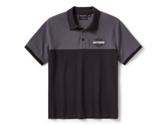 96156-26VM/000L, Polo-Knit,black/Dark grey