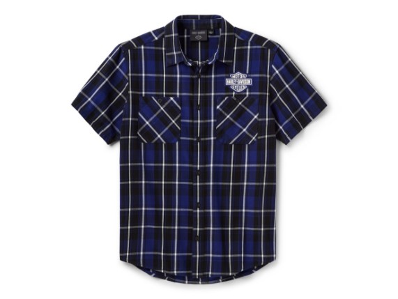 96188-26VM/000L, Shirt-Woven,Dark blue/Off whit