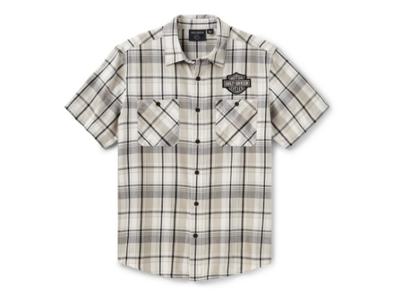96189-26VM/000L, Shirt-Woven,Off white/light GR