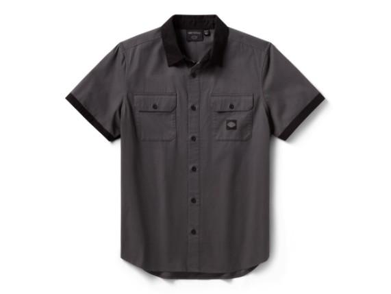 96206-26VM/000L, Shirt-Woven,Dark grey/black