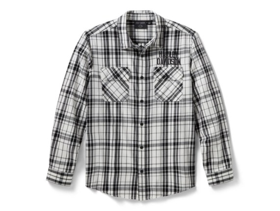 96208-26VM/000L, Shirt-Woven,Off white/black