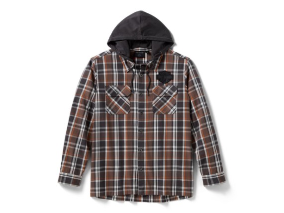 96215-26VM/000L, Shirt-Woven,warm grey/Dark gre