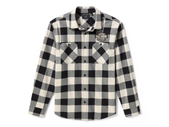 96534-26VM/000L, Shirt-Woven,Off white/black PL