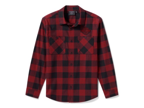 96543-26VM/000L, Shirt-Woven,Dark red/black