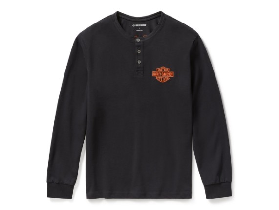 96798-25VM/000L, Henley-Knit,black