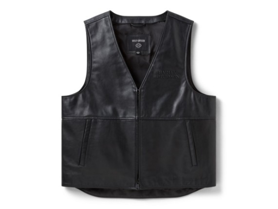 97000-26VM/000L, Vest-Leather,black