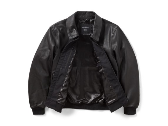 97001-26VM/000L, Jacket-Leather,A2 Flight,black