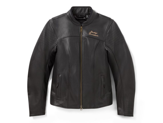97003-26VW/000L, Jacket-Leather,Bling,black