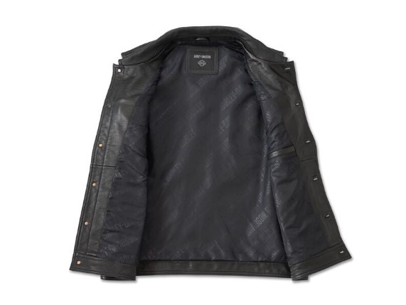 97031-24VM/000L, Vest-Leather,black