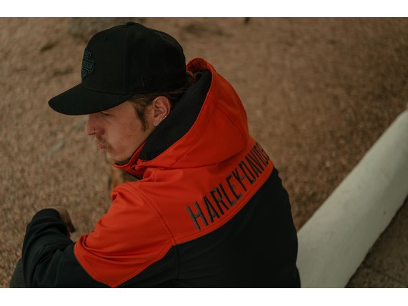 97437-25VM/000M, Jacket-Knit,black/orange Color