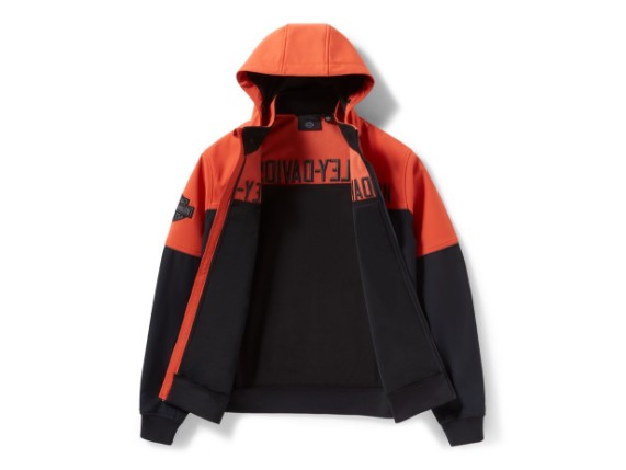 97437-25VM/000M, Jacket-Knit,black/orange Color