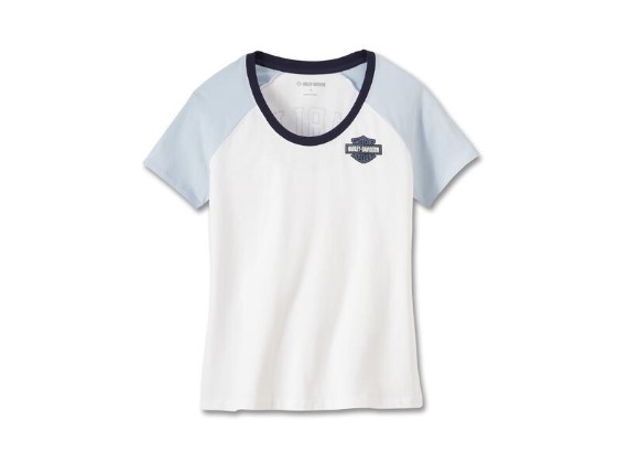 97474-23VW/000S, tee-Knit,white Colorblock